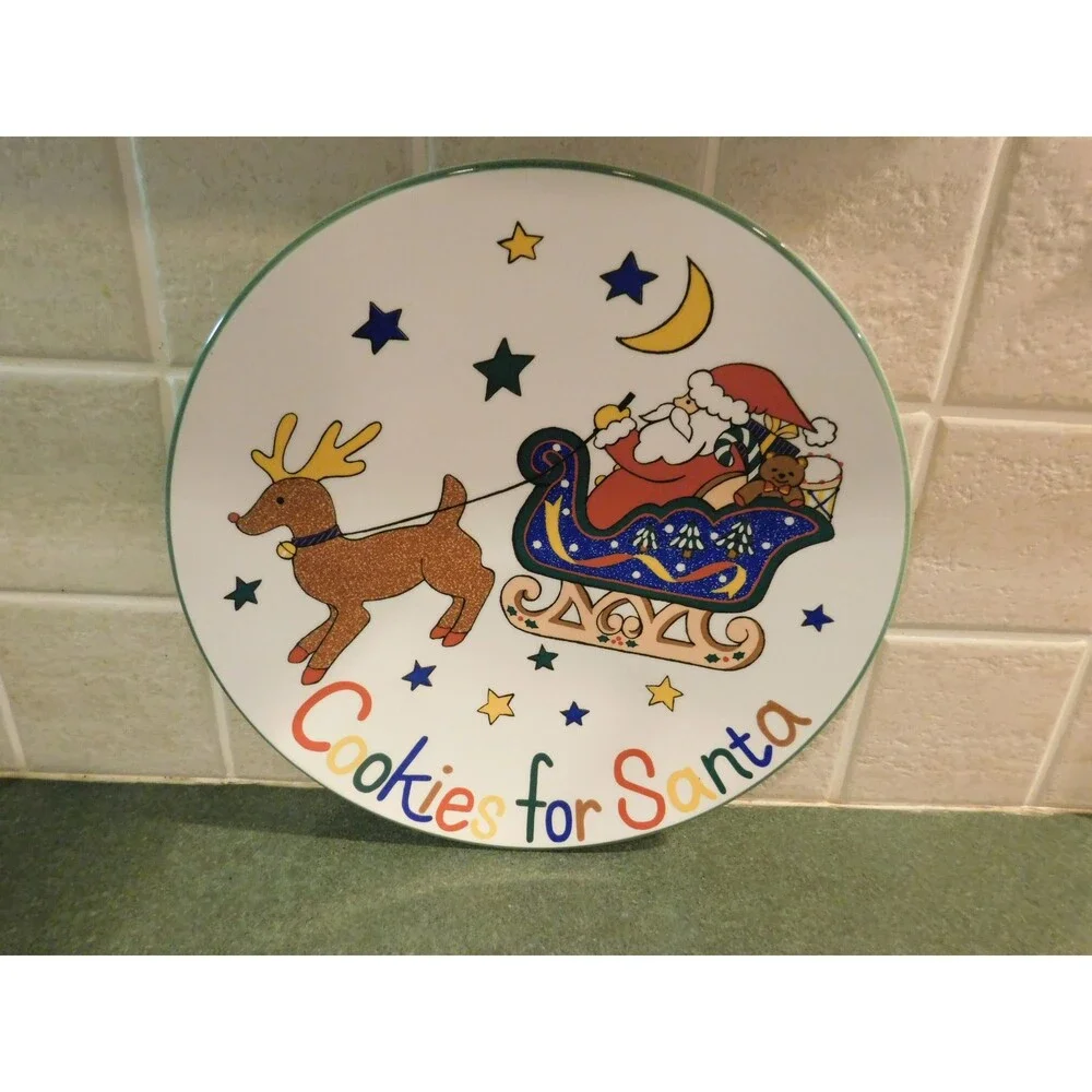 Mikasa vintage Cookies for Santa Christmas Plate